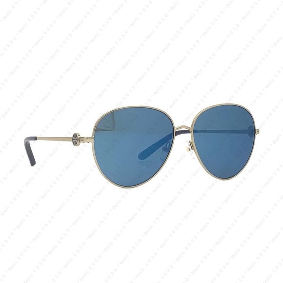 Tory Burch TY6082 329655 56mm Shiny Gold Metal Sunglasses - Picture 6 of 12